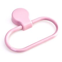 Anneau porte-serviettes Anneau porte-serviettes auto-adhésif Anneau porte-serviettes en plastique(rose clair)