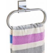 Anneau porte-serviettes ovale Laiton massif Chrome poli Support mural élégant-Ensoleillé