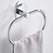 Ahlsen Anneau Porte-Serviettes sans Perçage, Porte-Serviettes Rond, Porte-Serviettes de Salle de Bain en Acier Inoxydable,Crochet Porte-Serviettes