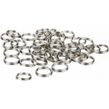 Memkey - Anneaux Brisés pour Porte-Clés 1.2mm x 12mm Lot de 100pcs - dArgent