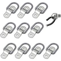 Lauwexe - Anneaux d'arrimage pour remorques avec capacité de fixation au sol de - 10 pièces