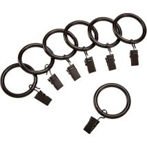 Anneaux de fixation pour tringle à rideaux de 2,5 cm, lot de 20, bronze