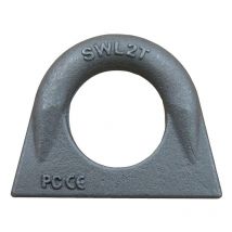 Anneaux à souder droits acier brut CMU 2000 kg, pour câble de diamètre 18 mm - PRAMAC