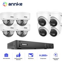 Annke - 12MP Kit de vidéosurveillance Extérieur,16CH nvr avec 8X 12MP Caméra PoE Couleur Vision Nocturne,Caméra de Surveillance Kit Accès Distance,4