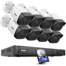 16CH Système de sécurité vidéo réseau Super hd PoE 5MP 8 caméras style a – 1TB - Annke