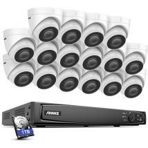 16CH Système de sécurité vidéo réseau Super hd PoE 5MP 16 caméras style b – 1TB - Annke