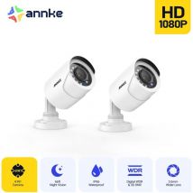 Annke - 2PCS 1080p caméra de Surveillance ahd/tvi/cvi/cvbs 4-en-1 système Bullet Blanc avec imperméable IP66 système intérieur extérieur 2MP