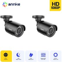 2PCS Caméra de Sécurité Bullet 1080p ahd/tvi/cvi/cvbs Caméra Filaire Extérieure 4-en-1, Caméra de Sécurité Analogique pour Usage Intérieur et