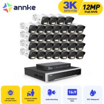 3K Caméra de Surveillance Extérieure,32CH nvr et 32X 5MP Caméra ip PoE,Détection de Personnes/Véhicules,Vision Nocturne Couleur,Kit de