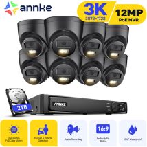 Annke - 3K Filaire Caméra de Surveillance Extérieure,Kit Vidéo Surveillance avec 16CH nvr et 8X5MP Caméra ip PoE,Couleur Vision Nocturne,Détection