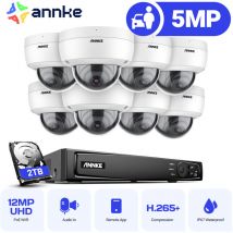 3K Kit Caméra de Surveillance 8X 3K PoE Caméra ip Filaire avec Vision Nocturne Couleur Enregistrement 24/7,2TB - Annke