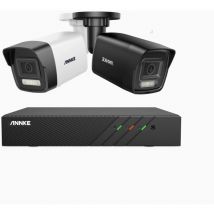 3K PoE Sistema de videovigilancia cámaras 8ch nvr 2 cámara detección de movimiento y visión nocturna a color, 4TB hdd - Annke