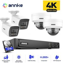 4K 16ch Sistema de cámaras de seguridad 4 bullet y 4 dome exterior visión nocturna acceso remoto,2TB hdd - Annke