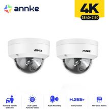 4K Cámara de seguridad exterior visión nocturna color acceso remoto,2pcs - Annke