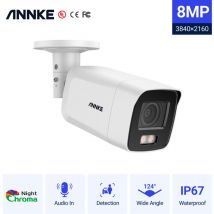 4K Caméra de Surveillance Extérieur Vision Nocturne Couleur Détection de Mouvement ip PoE 2×Caméra Surveillance à Distance - Annke