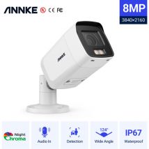 ANNKE 4K Caméra de Surveillance Extérieur Vision Nocturne Couleur Détection de Mouvement IP PoE Caméra Surveillance à Distance