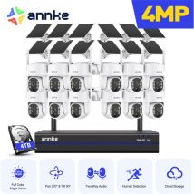 ANNKE 4MP Smart Netzwerk-Sicherheitskamera mit Zweiwege-Audio, Nachtsicht für den Außenbereich, wasserdicht, 12 Stück, 4 TB