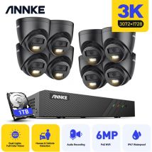 5MP kit camera surveillance nvr intelligente double lumiere détection mouvement kit de videosurveillance 1TB - Annke