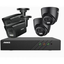 Annke - 5MP Kit de vidéosurveillance Filaire,8CH avec 4 Caméra Détection Mouvement Couleur Vision Nocturne app/pc à Distance