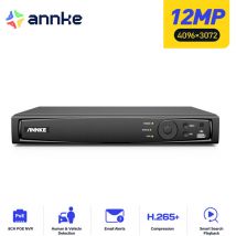 Cámara cctv PoE de 8 canales 12MP,Grabador de video 8 canales y 12MP poe, compatible 8 cámaras de seguridad ip 12MP - Annke