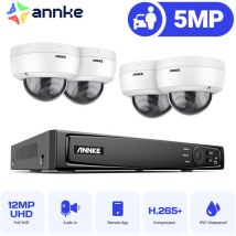 Annke - H500 PoE Kit de vidéosurveillance 6MP nvr 4X 5MP ip PoE caméras système de caméra extérieure, IP67 résistant aux intempéries, exir 2.0 Vision