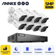 Annke - Home 5MP H.265 Pro Système de caméra de sécurité filaire dvr avec caméras hd 5MP pour kits de vidéosurveillance en plein air 8 caméras - Pas