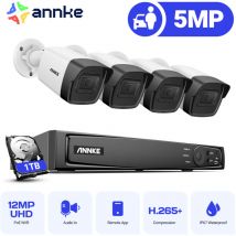 Kit de Videosurveillance PoE nvr Système de Sécurité 5MP × Camera PoE Vision Nocture Détection Mouvemen - 1TB - Annke