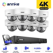Kit de vidéosurveillance extérieur 8CH nvr 8×caméras intelligente double lumière vision nocture app/pc à distance Disque dur 1To - Annke