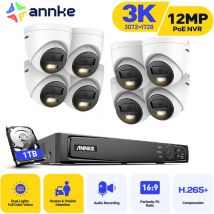 Kit de caméras de surveillance 8CH 3K extérieur,8 caméras de PoE pour Enregistrement 24/7,1TB hdd - Annke