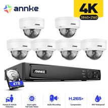 Kit de vidéosurveillance 8CHl 4K poe nvr 6 × 8MP caméras de sécurité Kit de vidéosurveillance enregistrement audio caméra Ip 4K exir Vision
