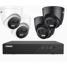 Kit de vidéosurveillance Extérieur avec 4×5MP Caméra Couleur Vision Nocturne Détection Mouvement,4TB hdd - Annke