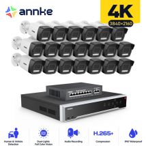 Kit de Vidéosurveillance Exterieure 32CH nvr 20×Caméras Alerte Email,Vision Nocturne,Détection Mouvement,Système de Sécurité Caméra de Surveillance