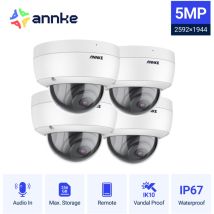 Annke - Kit de Vidéosurveillance Sécurité Sans Fil 8MP,16 canaux avec 4 caméras,Audio Bidirectionnel,Vision Nocturne,Détection Mouvement,2TB