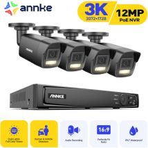 Annke - Kit di Videosorveglianza Intelligente Doppia Luce con 4 Telecamere 5MP Visione Notturna Allarme E-mail Kit Telecamera di Sorveglianza Esterno