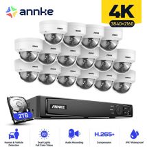 4K Kit Caméra de Surveillance 16CH nvr 16×Caméras Intelligente Double Lumière Vision Nocturne Caméras Vidéosurveillance 2TB - Annke