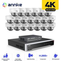 Kit de videovigilancia cable,32ch nvr 20× cámara ip PoE visión nocturna color app/pc remote kit de videovigilancia - Annke