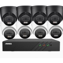 Annke - 5MP Kit de Cámara Seguridad 8 Cámara Color Visión Nocturna Detección Movimiento