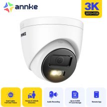 Annke - PoE 3K Cámara de seguridad exteriores visión nocturna a color, detección movimiento,IP67