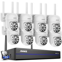 Annke Sistema Di Telecamere Di Sicurezza Wireless Da 5 Mp Per Esterni Con Rilevamento Delle Persone E Audio Bidirezionale