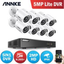 Annke - sannce Système de sécurité vidéo réseau 4 canaux 1080P XPoE pour les kits de vidéosurveillance extérieurs à domicile 4 caméras - Disque dur 1