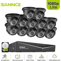 Sannce Kit Vidéo surveillance 16 ch 5 en 1 1080N dvr + hd 1080P Caméra dôme vision nocture 20m – 12 caméra dôme + disque dur 2TB