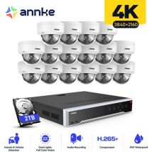 Wired Video Surveillance Kit 32CH nvr 16×Night Vision Cameras, Email Alert, Motion Detection, Security System Outdoor Surveillance Camera app/pc