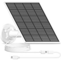 Anran - 3W Pannello Solare per Telecamere di Sorveglianza Alimentate a Batteria, Connettore Type-C con Adattatore per Connettore Micro usb