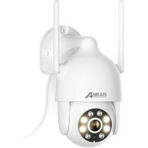Caméra de Surveillance extérieur intérieur WiFi, 2K 3MP hd Vision Nocturne, Détection de Mouvement, Caméra 360 Extérieure sans Fil avec Projecteur,