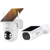 Anran - Solar Wireless Outdoor WiFi Überwachungskamera 360°PTZ Q04+ Feste Solar Wireless Kamera C3
