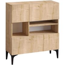 Anrichte Aus Holz "krista" - 100 X 35 X 125 Cm - Eiche Saphir