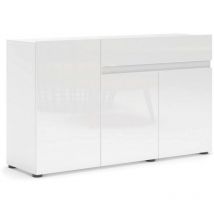 Anrichte Deodata, Sideboard Mit 2 Regalen, 38x135x79h Cm Weiß