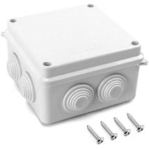Anschlussdose aus ABS-Kunststoff - wasserdicht IP65 - 100 x 100 x 70 mm - weiß