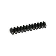 Domino Electrique - Schwarze Stahlklemme mit 12 Schraubklemmen 6 mm² - 41A