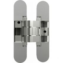 Türband verdeckt AN1403D-FVZ - Scharnier verdeckt liegend für Türen bis 40 kg - 3D Verstellbar - 180 grad, Zinkdruckguss weiß - Anselmi